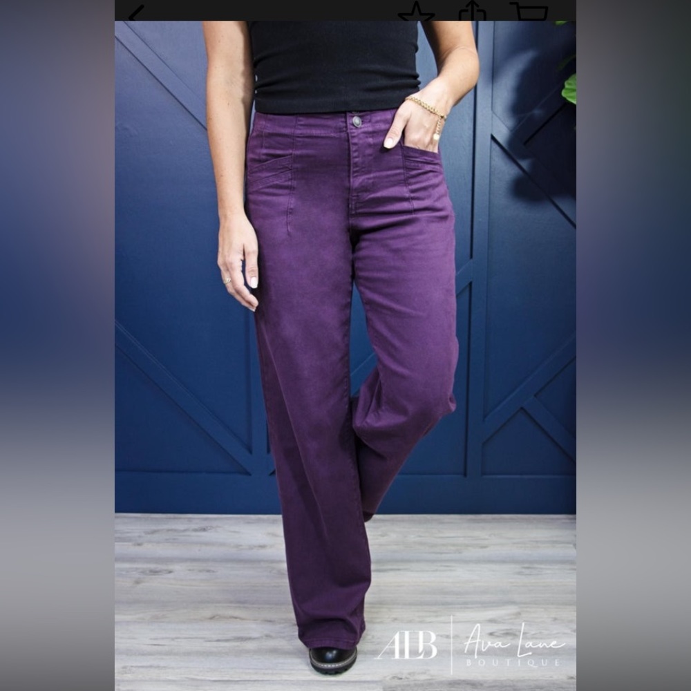 Woman’s purple  size 15 wide leg mica jeans